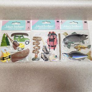 New in Package Jolees Camping Fishing Outdoor stickers scrapbooking craft